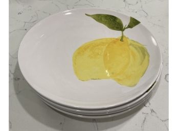 4 Sur La Table Fresh Squeezed Lemon Collection Plates