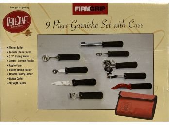 Tablecraft Firmgrip 9 Piece Garnishe Set With Case