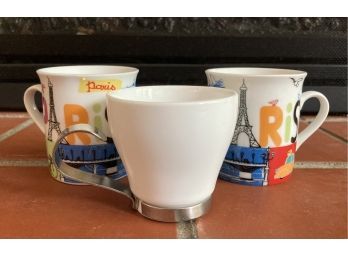 Trio Of Espresso Cups, Incl. 2 Paris Ones