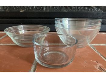 5 Glass Bowls, Assorted Sizes Incl. A Pyrex One