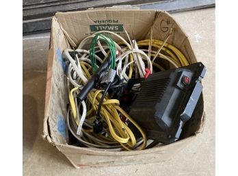 Box Full Of Miscellaneous Electric Wire