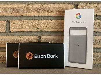 Pair Of 6000mAh Power Banks And A Google Pixel 6 Case