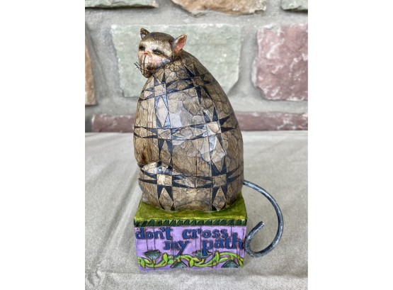 'don't Cross My Path' Cat Figurine By Heartwood Creek