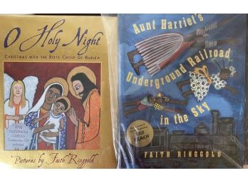 Collection Of Two Books Including O Holy Night Illustrated By Faith Ringold  With AUTOGRAPH