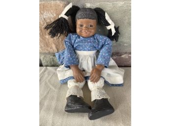 Large Martha Holcombe Doll With Blue Floral Dress