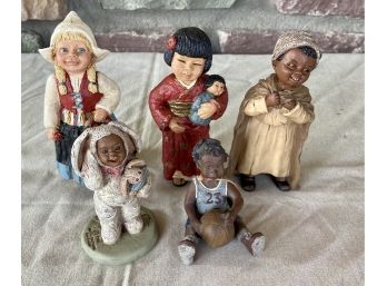 Collection Of (4)  Martha Holcombe Figurines With 1 Sarah's Attic Limited Edition Tilly Figurine