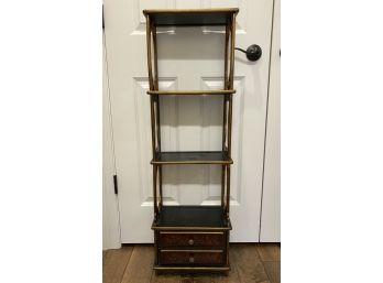 Petite Painted Shelving Unit With Floral Detailing
