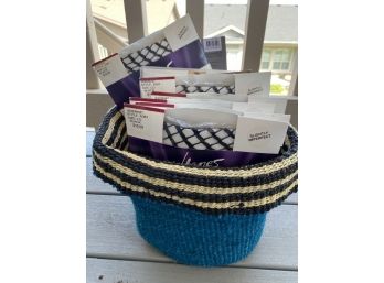 Lovely Woven Storage Basket With Ladies New Hosiery- 10+ Pairs