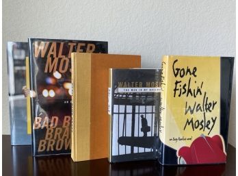 Group Of Walter Mosley Books Including Gone Fishing -includes First Editions