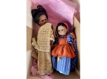 (2) Miniature Madame Alexander Dolls With Boxes/accessories