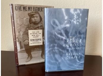 Pair Of Two Autographed Books Including Ken Harper, Give Me My Father’s Body & River, Cross My Heart By Clarke