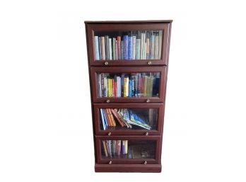 Four Drawer Glass Fronted Barrister Library Bookshelf (1 Of 2)