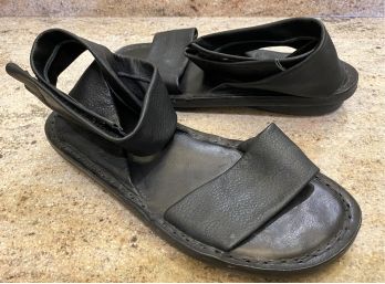Black Wrap Sandals Size 39