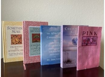 Collection Of Spirituality Books Including Something More, Simple Abundance, And The Afterlife Connection