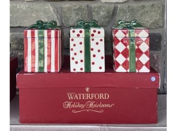 Waterford Holiday Heirlooms Including (3) Lidded Porcelain Presents