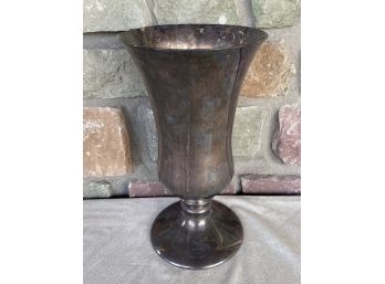 Pottery Barn Plate Silver Vase
