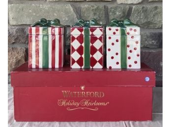 Waterford Holiday Heirlooms Including (3) Lidded Porcelain Presents