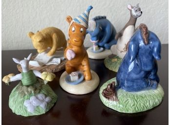 Seven Collectible Winnie The Pooh Figurines By Charpente & Michel