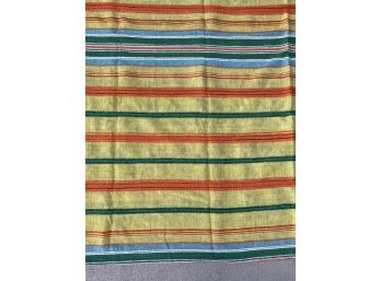 Gorgeous Handwoven Green Striped African Asoke Textile