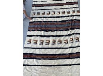 Museum Quality! Khasa Strip Sewn Hand Woven Cotton African Blanket With Natural Colors