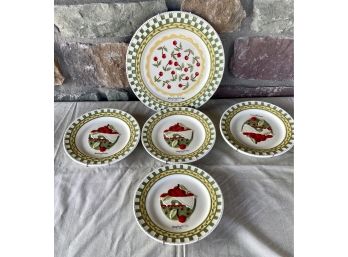 Mary Engelbreit (5) Decorative  'cherry Blossom' Hanging Plates