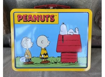 Metal Peanut's Lunchbox With Comic Panels