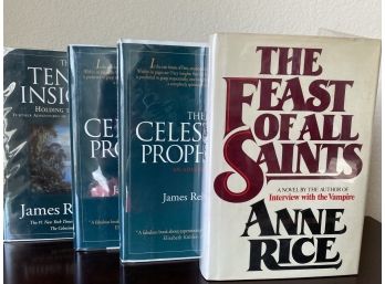 Four Hardcover Books From The Celestine Prophecy Series By James Redfield & Anne Rice