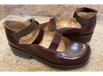 Giraudon NY Flats With Ankle Strap Size 8.5