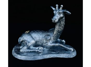 Giraffe From Baby Animals Series Pewter Sculpture By Michael Ricker, Hallmark Casting 1 (CoA)