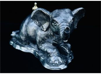 Elephant From The Baby Animals Series Pewter Sculpture By Michael Ricker, Hallmark Casting 1 (CoA)