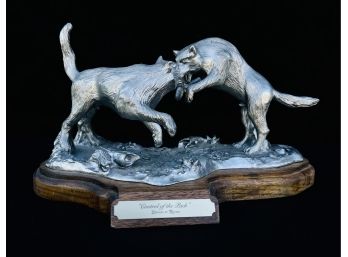 Control Of The Pack From The Survival Series Pewter Sculpture By Michael Ricker, Hallmark Casting 1 (CoA)