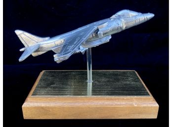 Harrier From The Fighter Jet Series Pewter Sculpture By Michael Ricker, Hallmark Casting 1 (CoA)