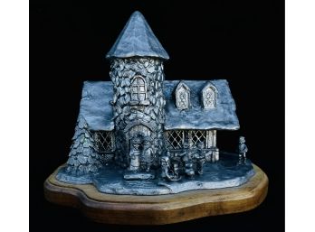 Santa House From Santa Ville Series Pewter Sculpture By Michael Ricker, No Certificate Of Authenticity