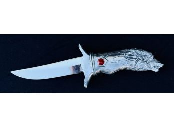 Wolf Knife By Michael Ricker In Wood Box, Hallmark Casting 1 (CoA)