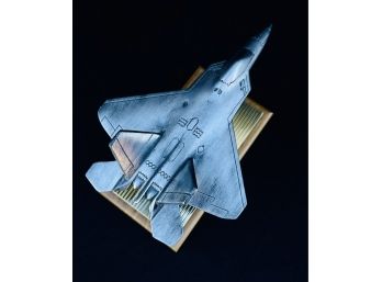 Jet Fighter YF-22 Tactical Pewter Sculpture By Michael Ricker, Hallmark Casting 1 (CoA)