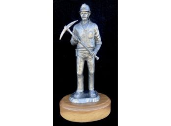 Coal Miner From The American Professions Series Pewter Sculpture By Michael Ricker, Hallmark Casting 1 (CoA)