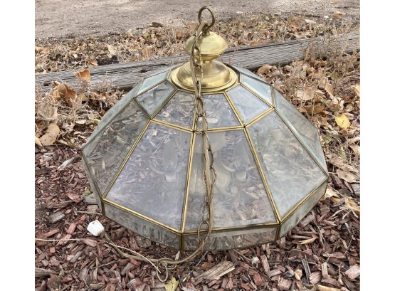 Brass And Glass Ceiling Lamp #2