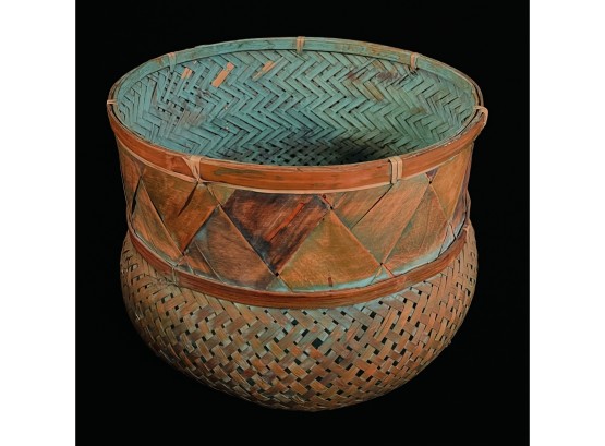 Faded Turquoise Blue Basket