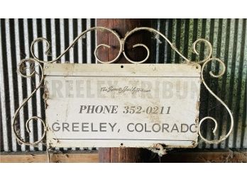 Vintage Greeley Tribune Sign
