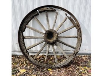 Antique Wagon Wheel, Very Worn