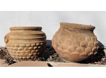 2 Large Clay Pots