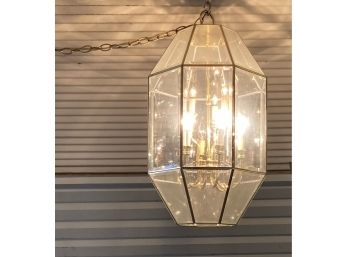Brass And Glass Ceiling Lamp #12