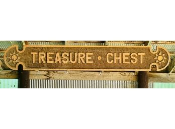 Vintage Treasure Chest Wood Sign
