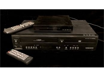 Magnavox DVD And VCR Combo With An ONN DVD, Both With Remote