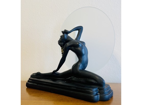 Frankart Style Art Deco Nude Woman Figural Accent Lamp