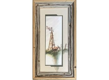 Old Windmill Artwork Signed By Eshleman