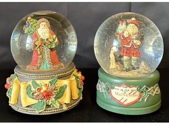 2 Christmas Snow Globes