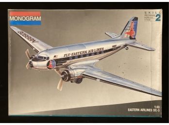 Vintage Monogram Eastern Airlines Dc-3 Model Kit, Scale 1:48