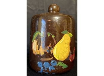 Vintage Brown Fruit Cookie Jar