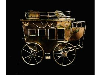 Tin Stage Coach Carriage Music Box